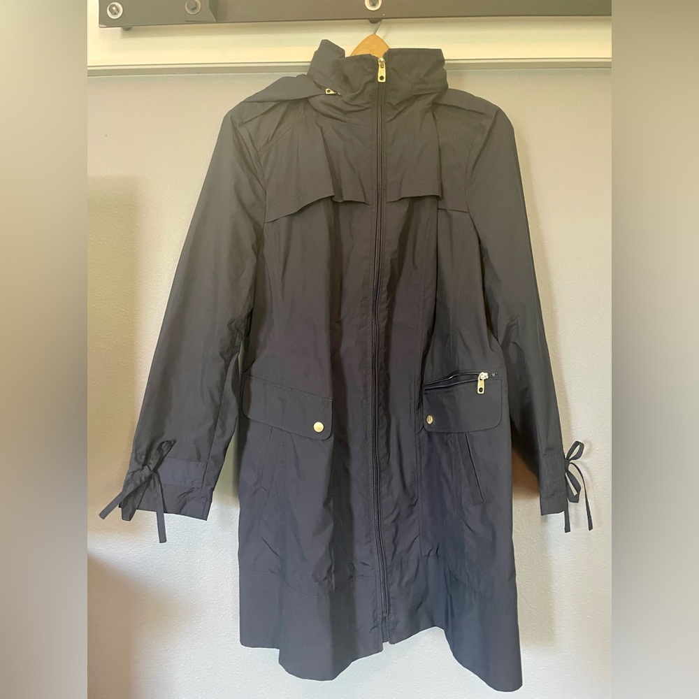 Cole Haan women’s navy trench coat in size xl.